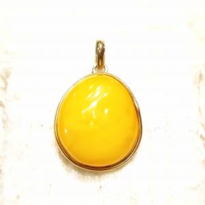 Borostyán ezüst medál sárga opak Jubilex 370