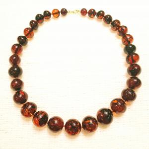 Borostyán gyöngysor barokk Jubilex 490