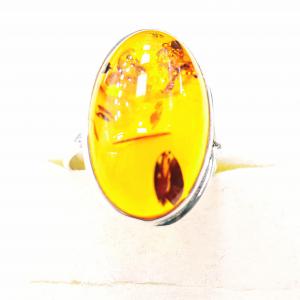 Borostyánköves ezüst gyűrű Jubilex (méret 59) 350