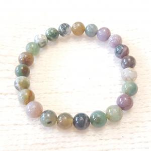 Pompás achát bogyós karkötő gumis(8 mm) 879