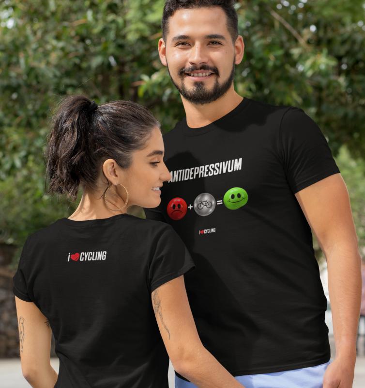 Antidepressivum - Bringás mintás, kerékpáros póló