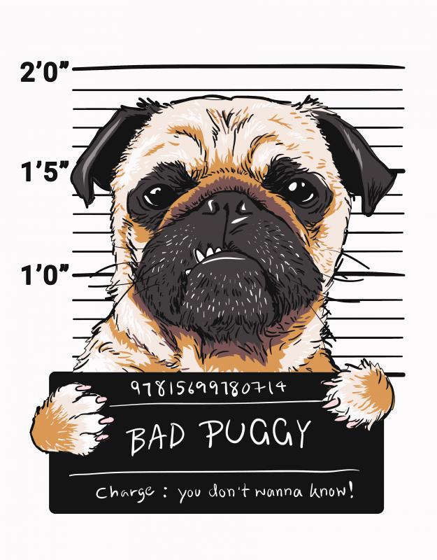 Bad Puggy - Bulldog mintás póló