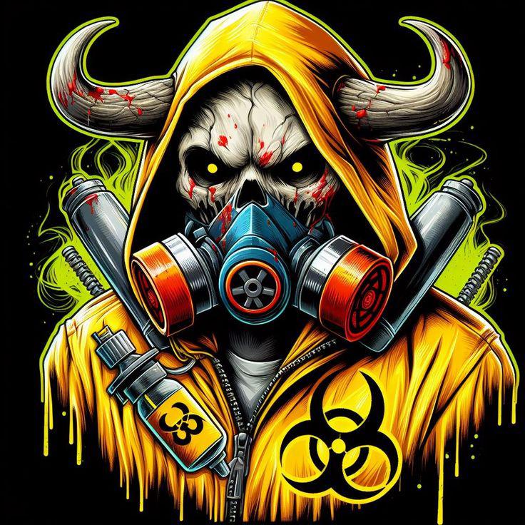 Biohazard - mintás póló