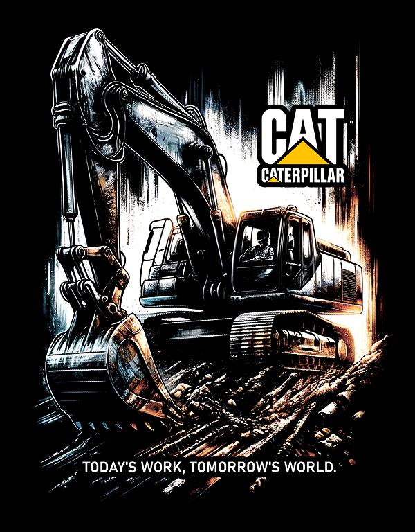 Caterpillar mintás póló 5