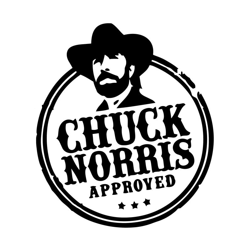Chuck Norris engedélyezte matrica
