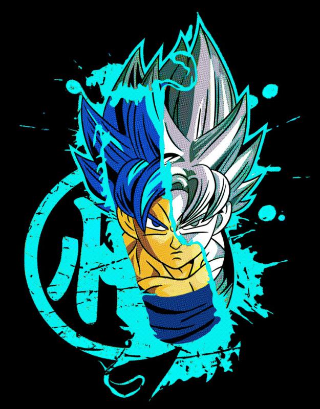 Dragon Ball - Blue Goku mintás póló