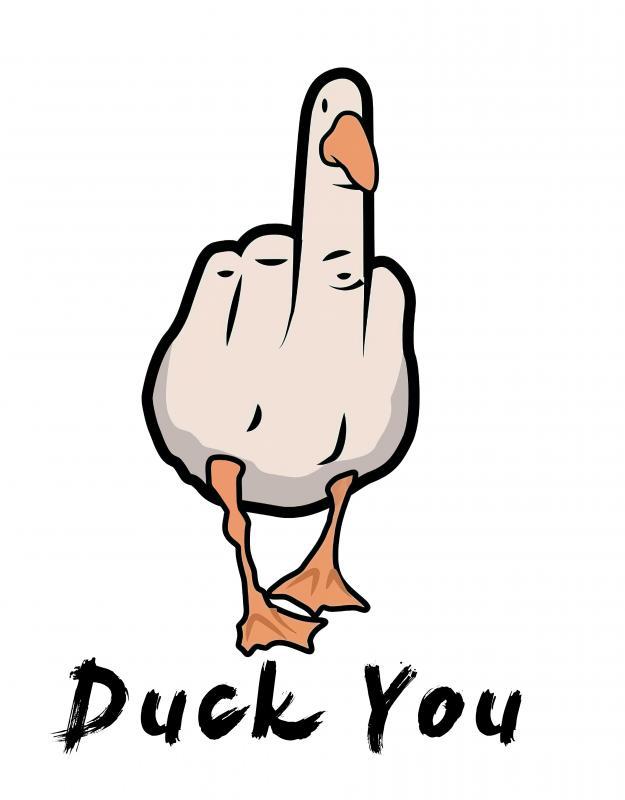 Duck You mintás póló