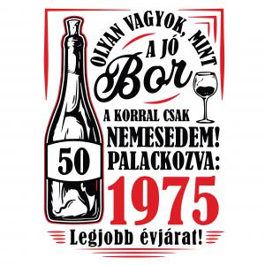 A jó bor - szülinapi mintás póló