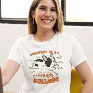 Anatomy of a French Bulldog mintás póló
