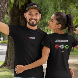 Antidepressivum - Bringás mintás, kerékpáros póló
