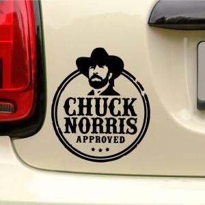 Chuck Norris engedélyezte matrica