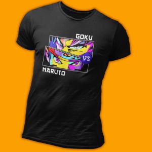 Dragon Ball - Goku VS Naruto mintás póló