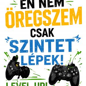 Én nem öregszem- Gamer szülinapi mintás póló