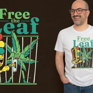 Free Leaf mintás póló
