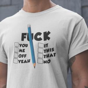 Fuck - mintás póló