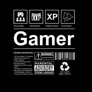 Gamer cimke mintás póló