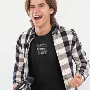 Gamer cimke mintás póló
