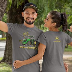 John Deere traktor mintás póló