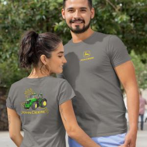 John Deere traktor mintás póló