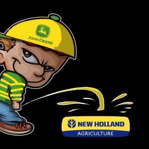 John Deere Vs New Holland mintás bögre