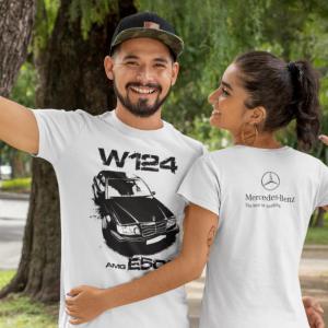 Mercedes W124 mintás póló 3