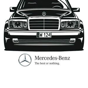 Mercedes W124 mintás póló 4