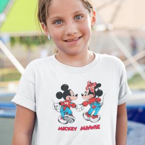 Mickey és Minnie mintás póló