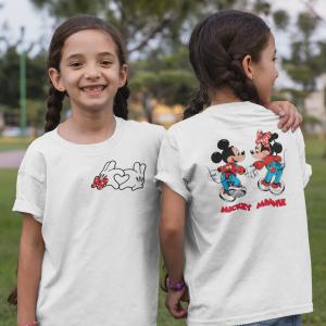 Mickey és Minnie mintás póló