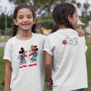 Mickey és Minnie mintás póló