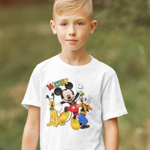 Mickey, Pluto és Goffy mintás póló