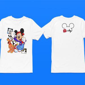Mickey, Pluto és Goffy mintás póló
