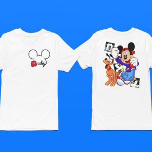 Mickey, Pluto és Goffy mintás póló