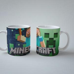 Minecraft mintás bögre 8