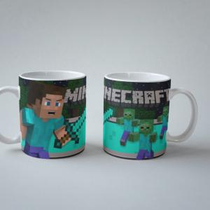 Minecraft mintás bögre 9