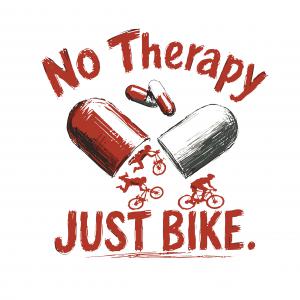 No Therapy - Bringás, kerékpáros mintás póló
