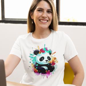 Panda maci mintás póló