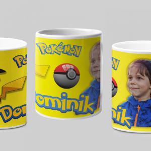 Pokemon mintás bögre egyedi képpel és névvel