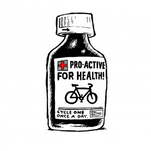Pro Activ - Bringás, kerékpáros mintás póló