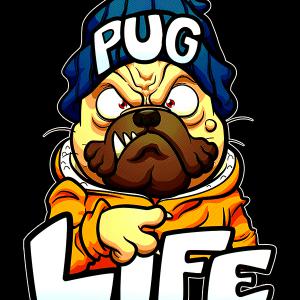 Pug Life mintás póló