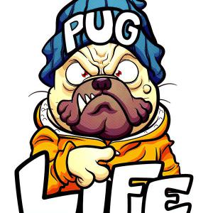 Pug Life mintás póló