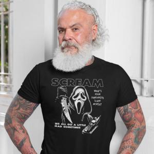 Sikoly - Scream mintás, horror, halloween mintás póló