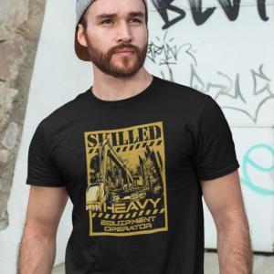 Skilled - Szakképzett nehézgép kezelő mintás póló