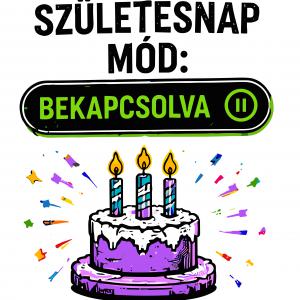 Születésnap mód - Gamer szülinapi mintás póló