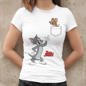 Tom és Jerry mintás póló