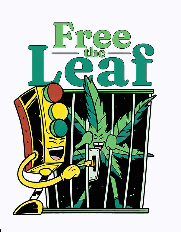 Free Leaf mintás póló
