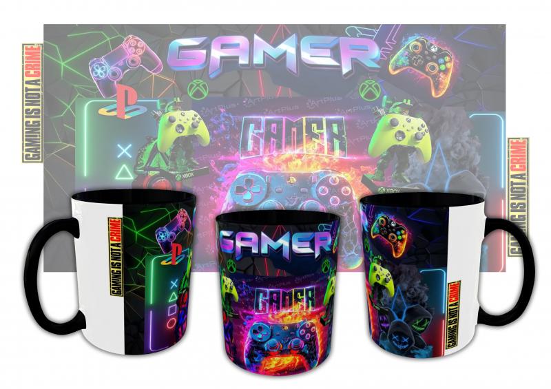 Gamer mintás bögre 5