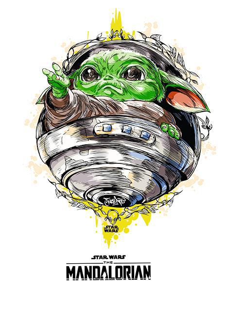 Grogu mintás Star Wars póló 2