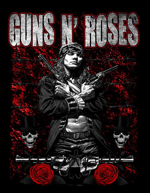 Guns and Roses mintás póló 5
