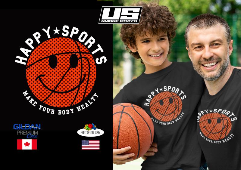 Happy Sport - Kosárlabda mintás póló