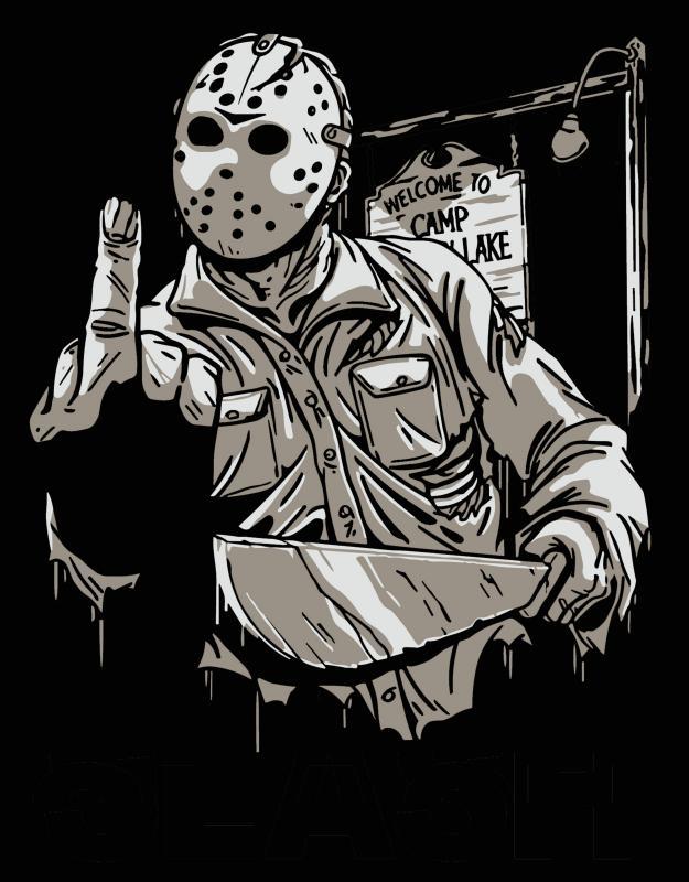 Jason bemutat - mintás, horror, halloween mintás póló